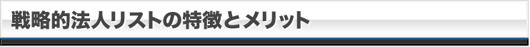 戦略的法人リストの特徴とメリット