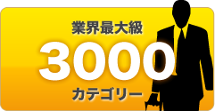 業界最大級3000カテゴリー